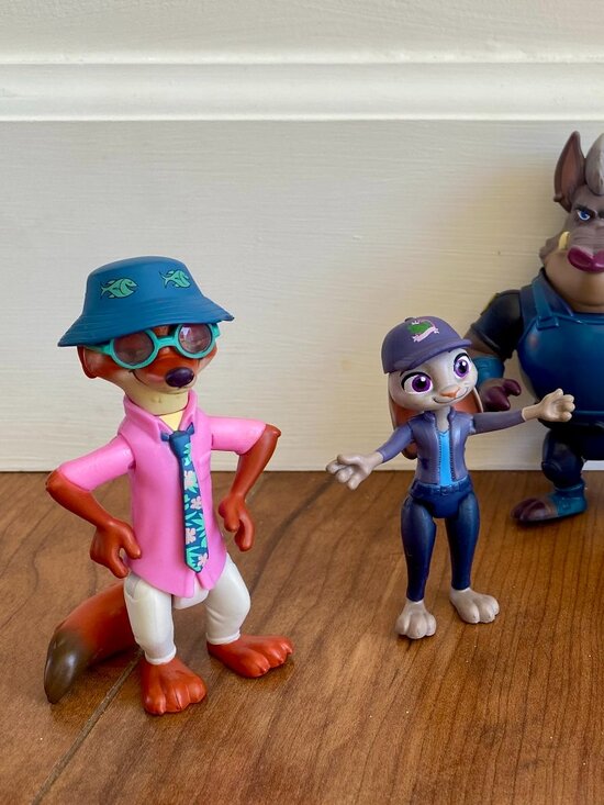 Disney Other - Disney Zootopia Figures | Nick Wilde, Judy Hopps, Mr. Big, Bellwether & Gary